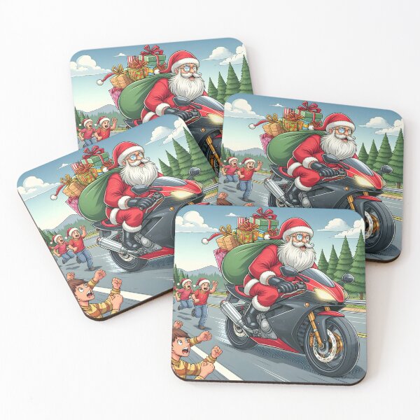 Item preview, Biker Santa brings gifts for you this christmas!! designed and sold by vectorillus.