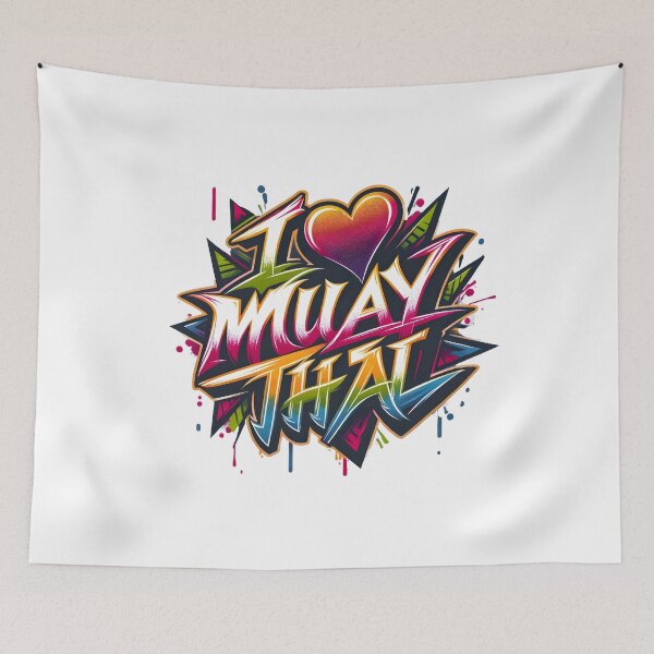Item preview, Vibrant Muay Thai Love - Street Art Style designed and sold by KNAA.