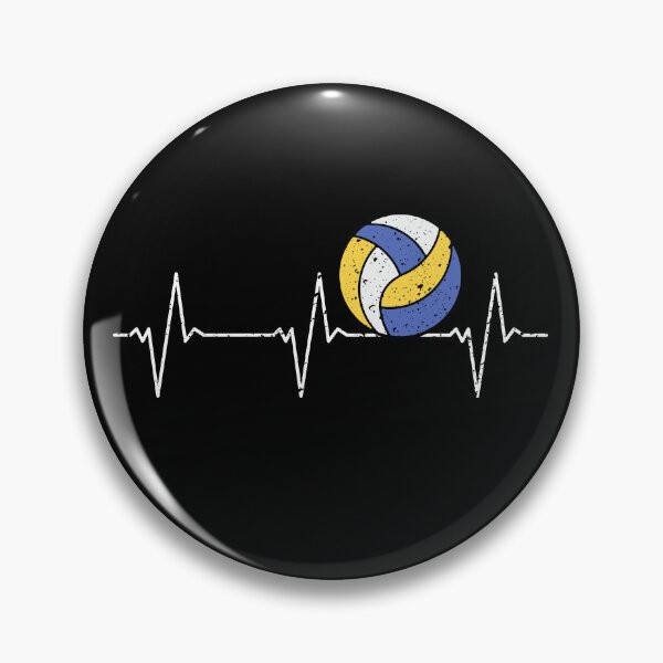 Item preview, Volleyball Players Heartbeat Ball Pulse Line - Vball Distressed Distressed Design designed and sold by venomousvector.