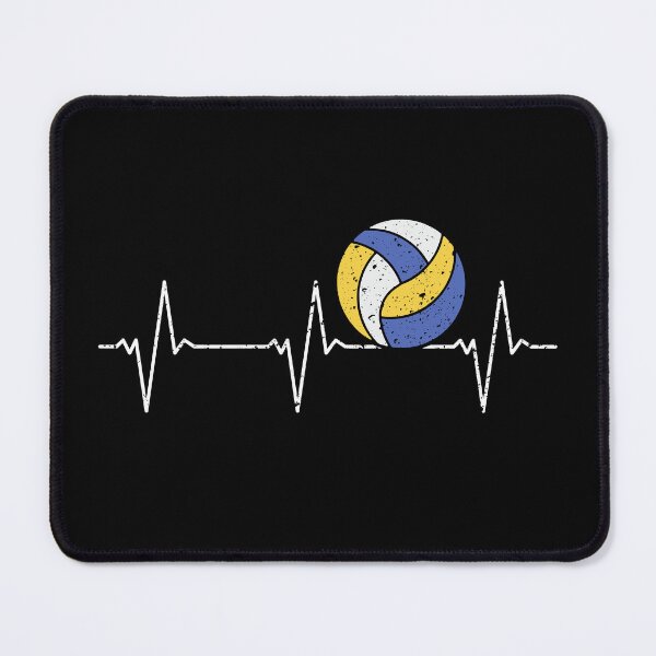 Item preview, Volleyball Players Heartbeat Ball Pulse Line - Vball Distressed Distressed Design designed and sold by venomousvector.