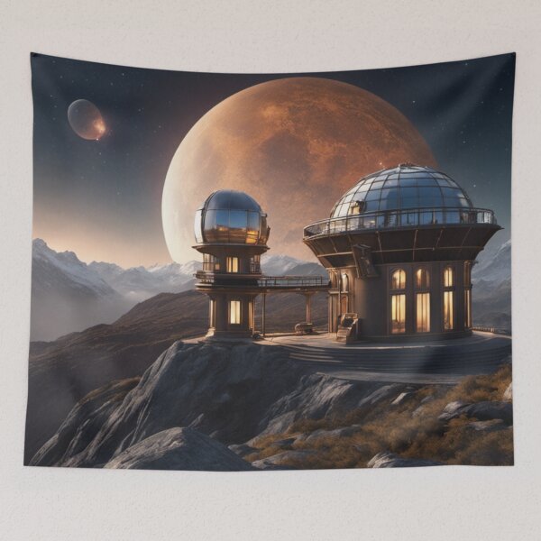 Item preview, Steampunk Observatory on an Alien World - 2 designed and sold by nyathiwa.
