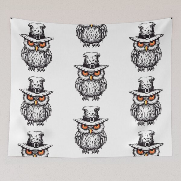 Item preview, Wise Owl's Halloween Elegance: Hat-Centric Artistry designed and sold by DigitalGraphic1.