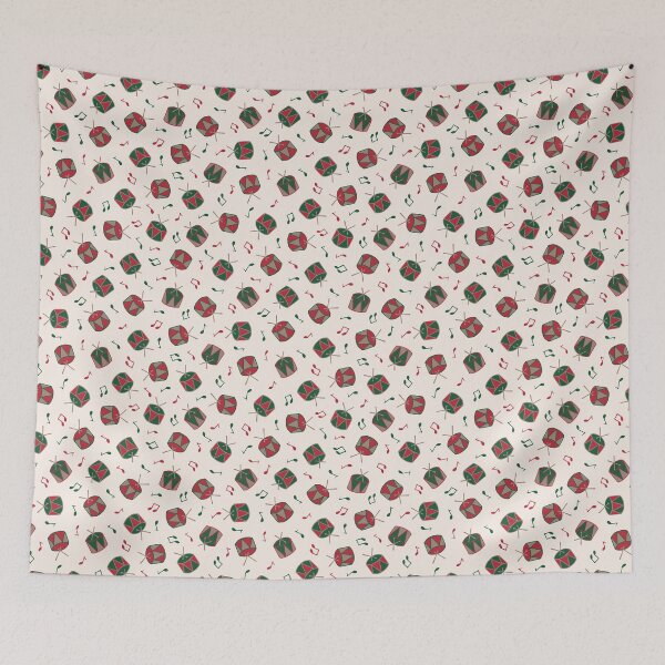Item preview, Christmas Drums and Music Notes Pattern designed and sold by Crystal Hayden.