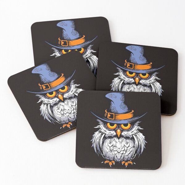 Item preview, Halloween Whimsy with Hat-Wearing Owl designed and sold by DigitalGraphic1.