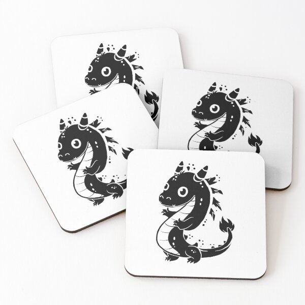 Item preview, Cute Silhouette Dragon Illustration designed and sold by DragonRealms.