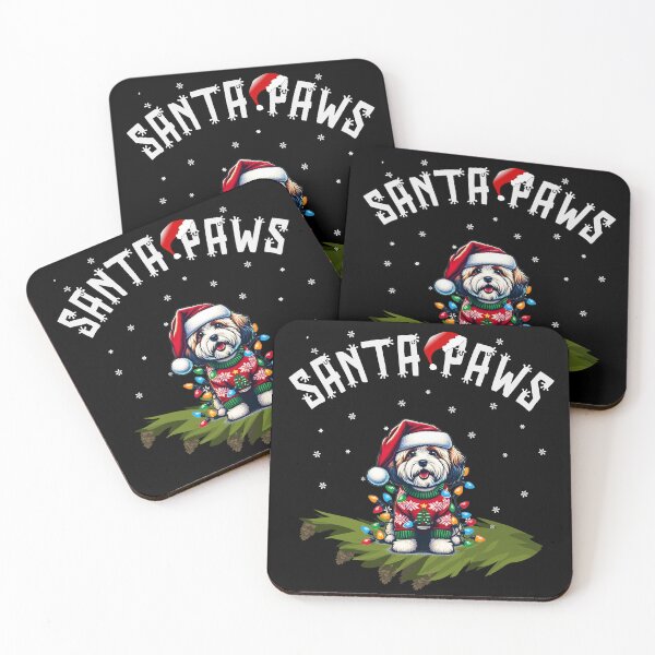 Item preview, Santa Paws | Happy Havanese Wrapped in Christmas Lights designed and sold by TheMostLikely.