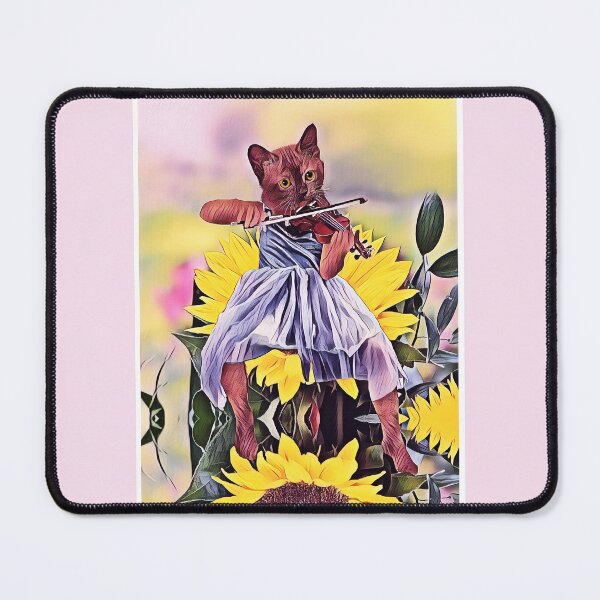 Item preview, Fiddler Cat on Sunflower designed and sold by Artbellachi.