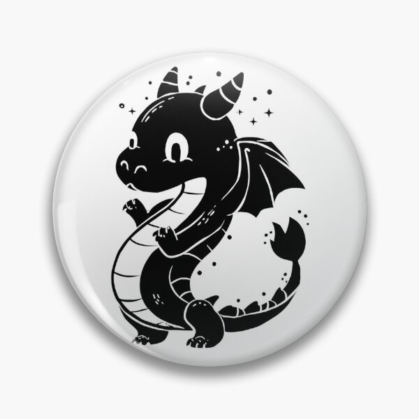 Item preview, Cute Silhouette Dragon Illustration designed and sold by DragonRealms.