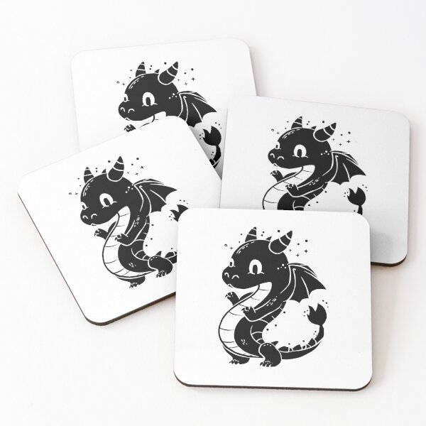 Item preview, Cute Silhouette Dragon Illustration designed and sold by DragonRealms.