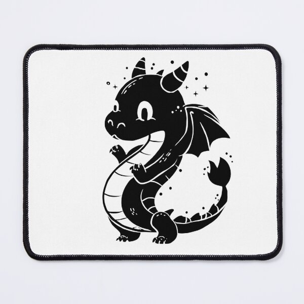 Item preview, Cute Silhouette Dragon Illustration designed and sold by DragonRealms.