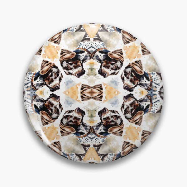 Item preview, Watercolor picture of a German Shorthair Pointer Seamless Pattern  designed and sold by Petalandfur.