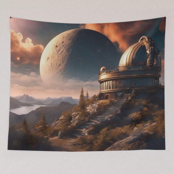 Item preview, Steampunk Observatory on an Alien World - 3 designed and sold by nyathiwa.