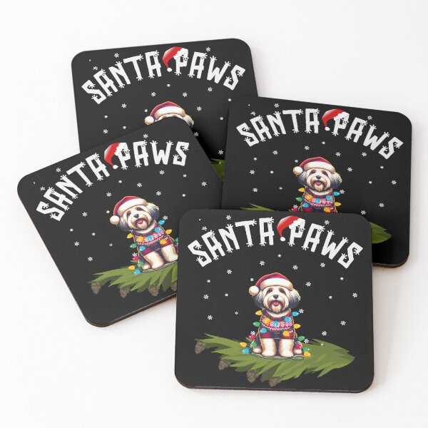 Item preview, Santa Paws | Happy Havanese Wrapped in Christmas Lights designed and sold by TheMostLikely.
