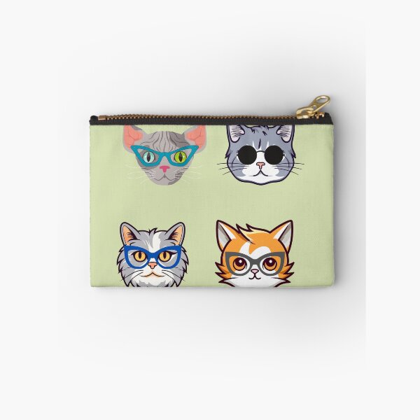 Item preview,  cute cats with glasses  designed and sold by Cuteanimecorner.