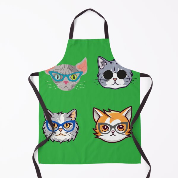 Item preview, cute cats with glasses designed and sold by Cuteanimecorner.