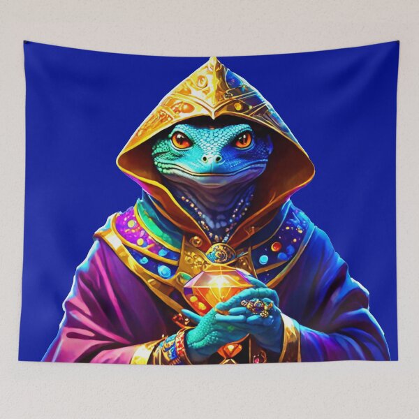 Item preview, Enchanting Lizard Magician: A Fantasy Masterpiece designed and sold by GranitTR.