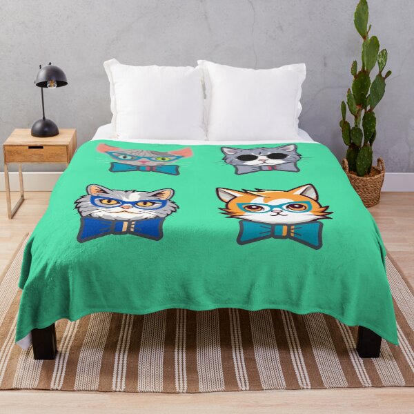 Item preview,  cute cats with glasses  designed and sold by Cuteanimecorner.