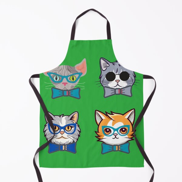 Item preview, cute cats with glasses designed and sold by Cuteanimecorner.
