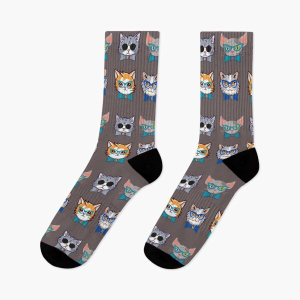 Item preview,  cute cats with glasses  designed and sold by Cuteanimecorner.