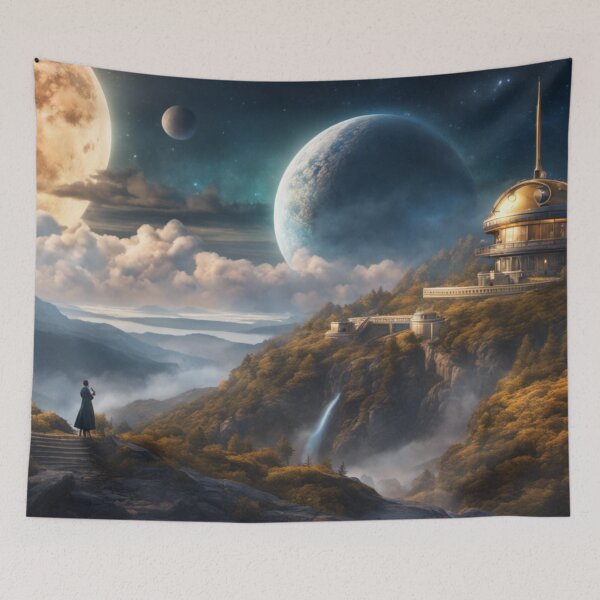 Item preview, Steampunk Observatory on an Alien World - 4 designed and sold by nyathiwa.