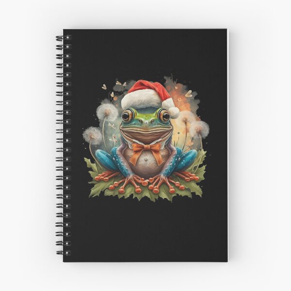 Item preview, Dendolion frog with santa hat designed and sold by FreshArtFusion.