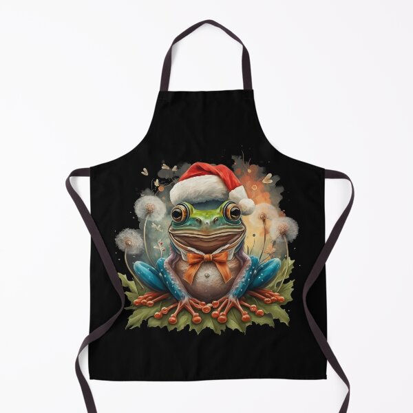 Item preview, Dendolion frog with santa hat designed and sold by FreshArtFusion.