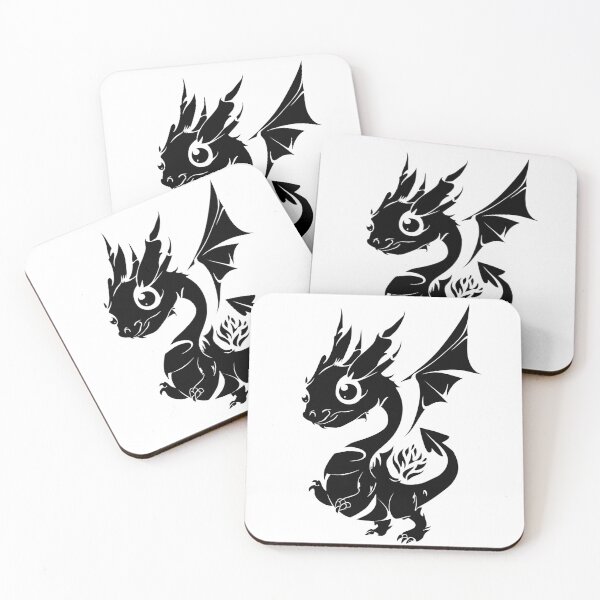 Item preview, Cute Silhouette Dragon Illustration designed and sold by DragonRealms.