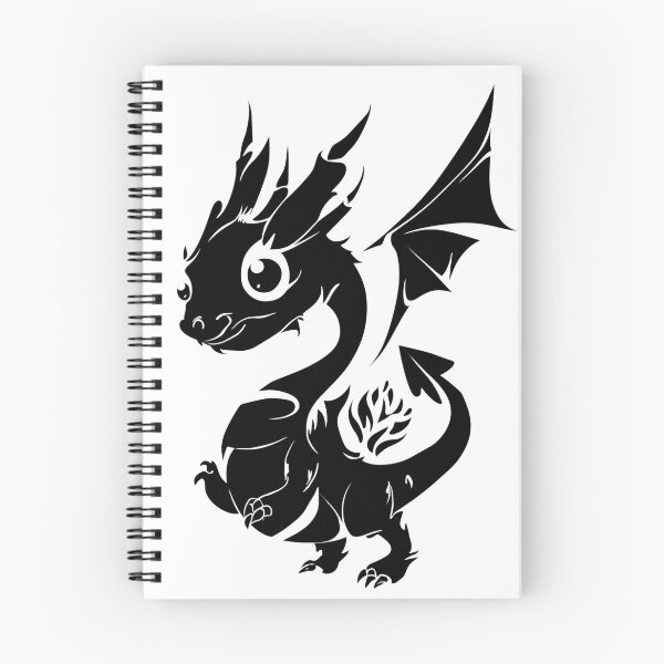 Item preview, Cute Silhouette Dragon Illustration designed and sold by DragonRealms.