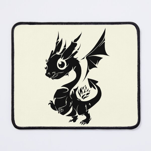 Item preview, Cute Silhouette Dragon Illustration designed and sold by DragonRealms.