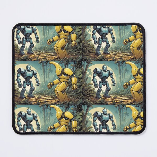 Item preview, A friendly robot battling against a banana. designed and sold by Giuseppe Pellegrino.