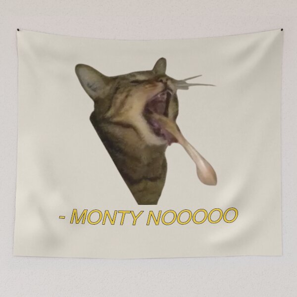 Item preview, monty nooooo projectile vomit cat meme designed and sold by mooneko.