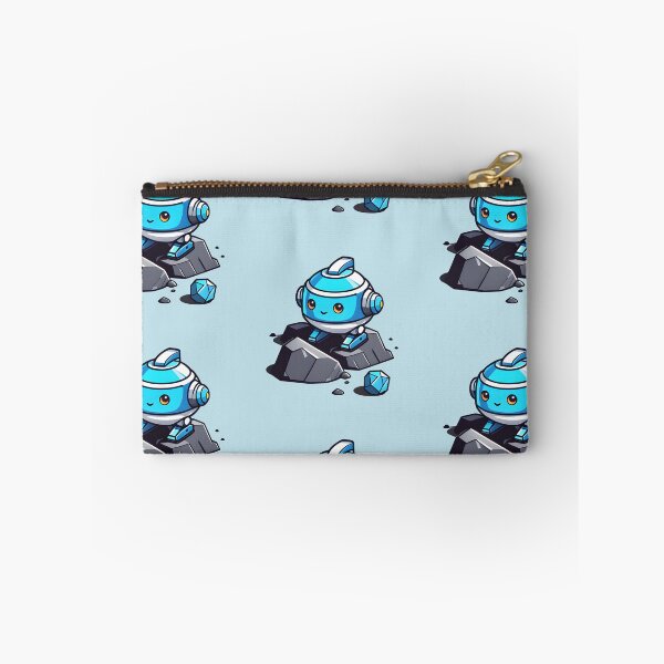 Item preview, Little blue robot on stones designed and sold by SpaceRockMining.