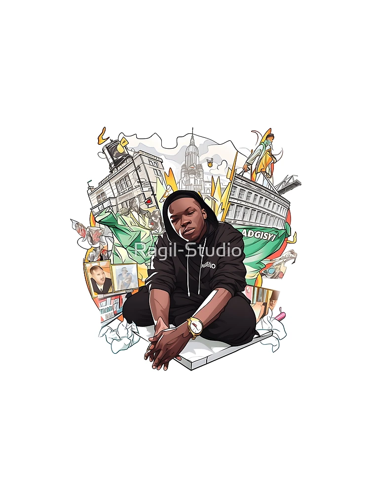 Thumbnail 3 von 3, Tuch, Dizzee Rascal-Cartoon-Figur designt und verkauft von Ragil-Studio.