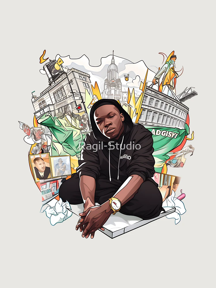 Thumbnail 6 of 6, Premium Oversized Hoodie, Dizzee Rascal Cartoon Character designed and sold by Ragil-Studio.