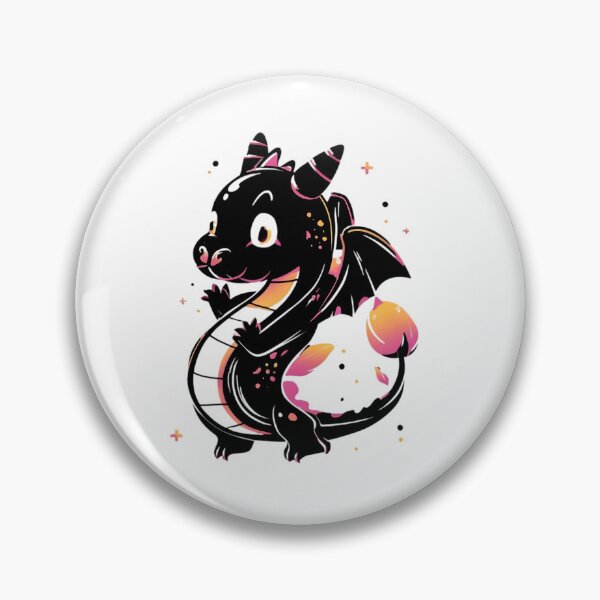 Item preview, Cute Monochrome Dragon Illustration designed and sold by DragonRealms.