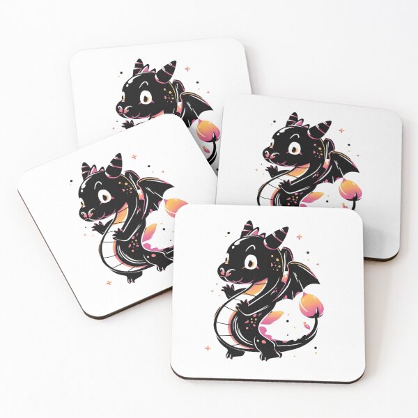 Item preview, Cute Monochrome Dragon Illustration designed and sold by DragonRealms.
