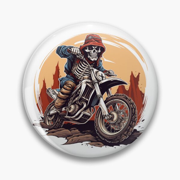 Artikelvorschau, Braaap Skeleton Riding Dirt Bike entworfen und verkauft von hobbybox.
