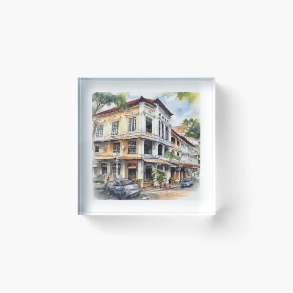 Artikelvorschau, Aquarell-Stadtskizze von Georgetown Penang entworfen und verkauft von ailia-hikaru.