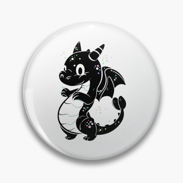 Item preview, Cute Silhouette Dragon Illustration designed and sold by DragonRealms.