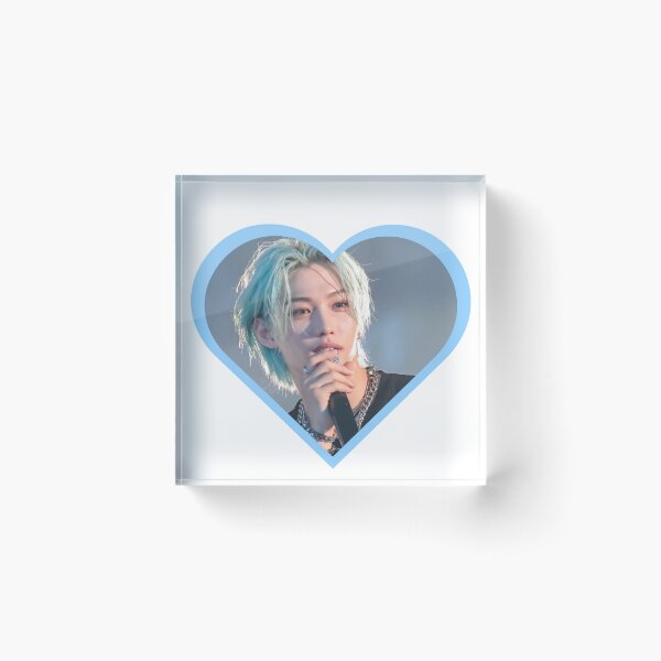 Item preview, Kpop Stray Kids Felix Blue Heart designed and sold by StarBunnyDesign.