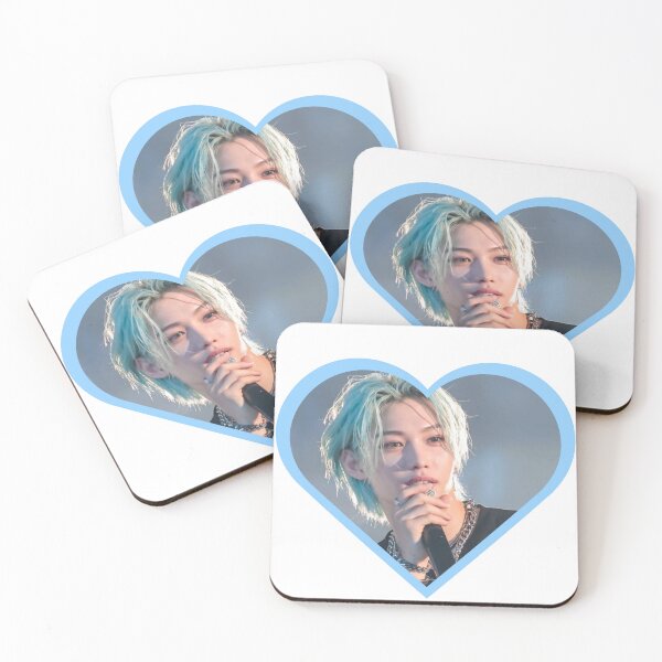 Item preview, Kpop Stray Kids Felix Blue Heart designed and sold by StarBunnyDesign.