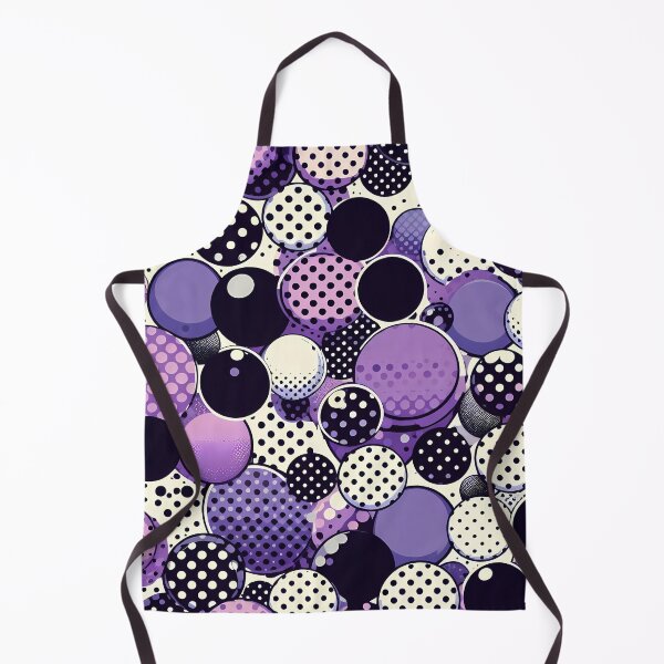 Item preview, Purple And Black Spheres And Polka Dots Abstract designed and sold by Coffee Lifestyle.