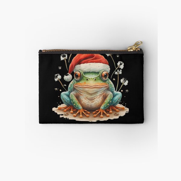 Item preview, Dendolion frog with santa hat designed and sold by FreshArtFusion.