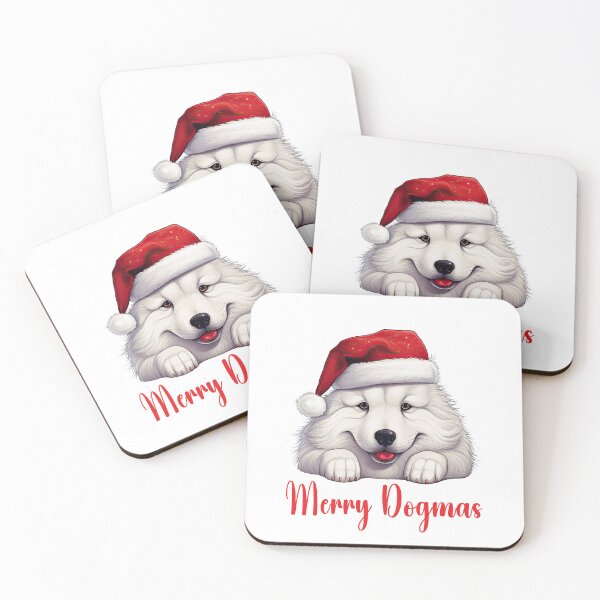 Item preview, Samoyed Dog Merry Dogmas designed and sold by Blok45.