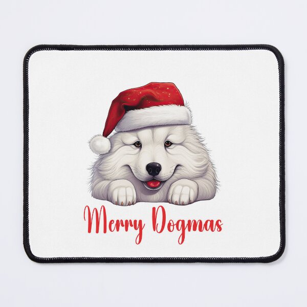 Item preview, Samoyed Dog Merry Dogmas designed and sold by Blok45.