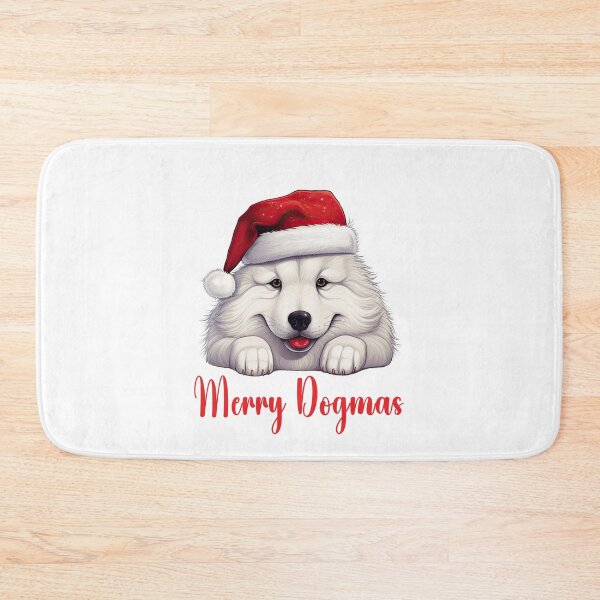 Item preview, Samoyed Dog Merry Dogmas designed and sold by Blok45.