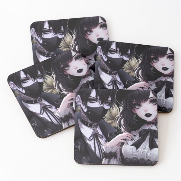 Item preview, Goth anime couple designed and sold by h0rr0rh0unds.