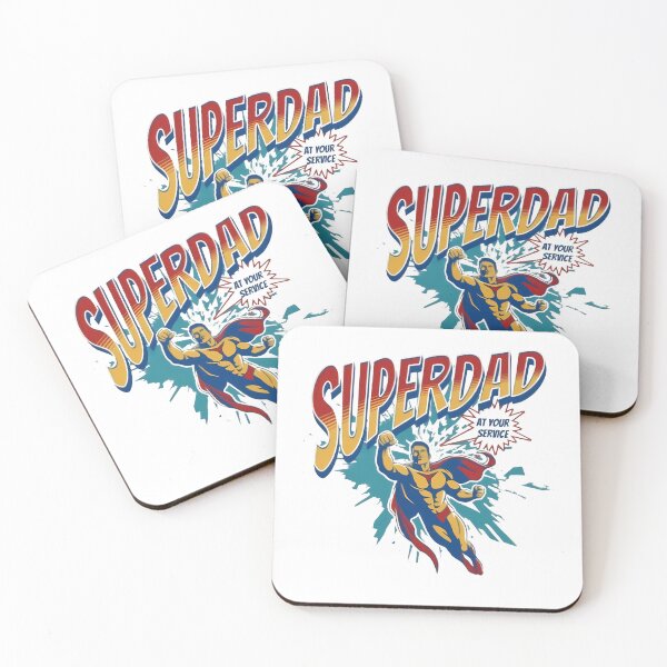 Item preview, Superdad at your service, funny superhero dad designed and sold by Merchattack.