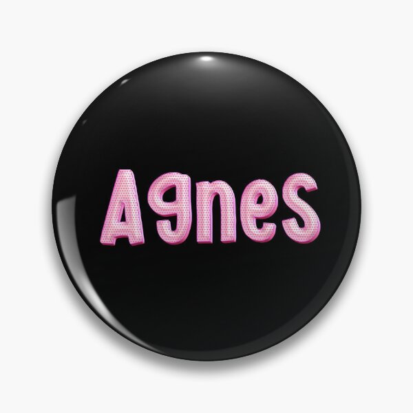 Item preview, Pink Love Agnes Name Label (Black) designed and sold by NormadWorld.