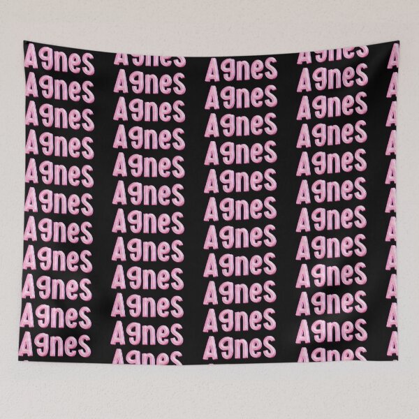 Item preview, Pink Love Agnes Name Label (Black) designed and sold by NormadWorld.